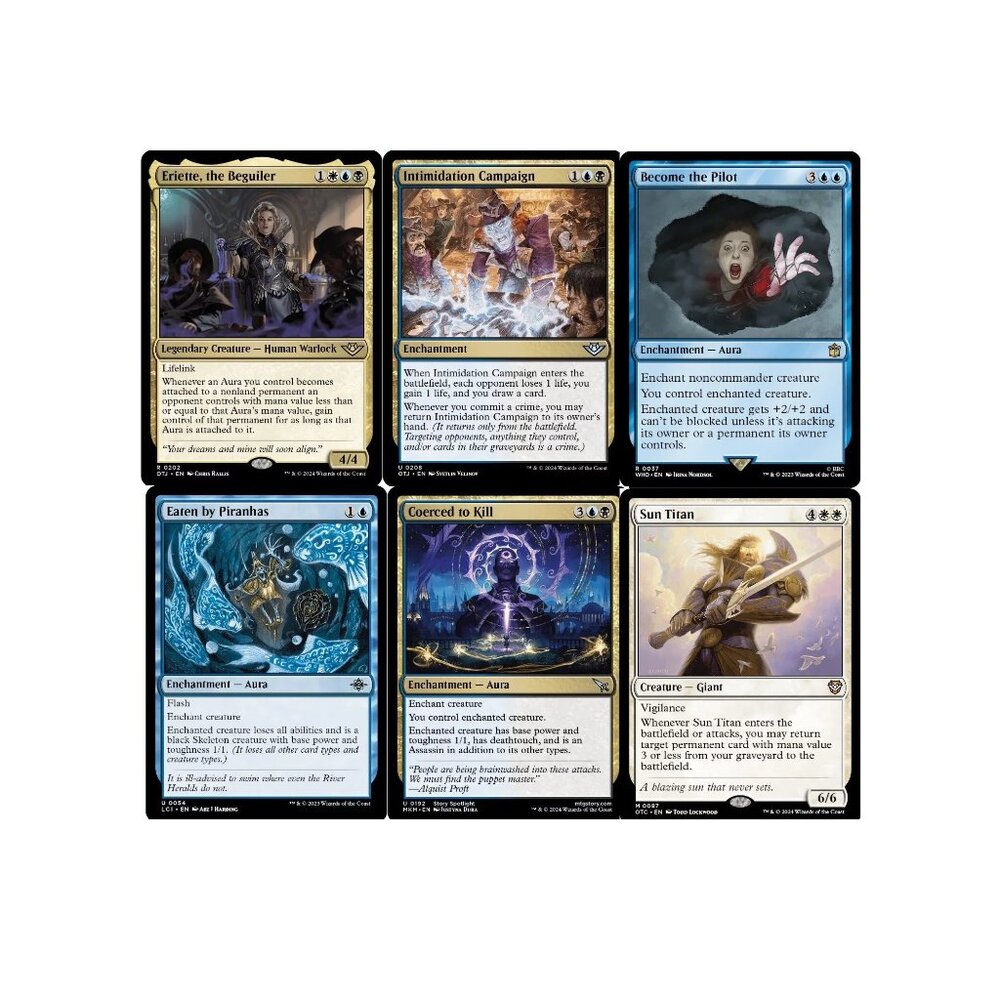 MTG Commander EDH Deck Eriette, the Beguiler 100 Magic Cards Custom Auras - NM